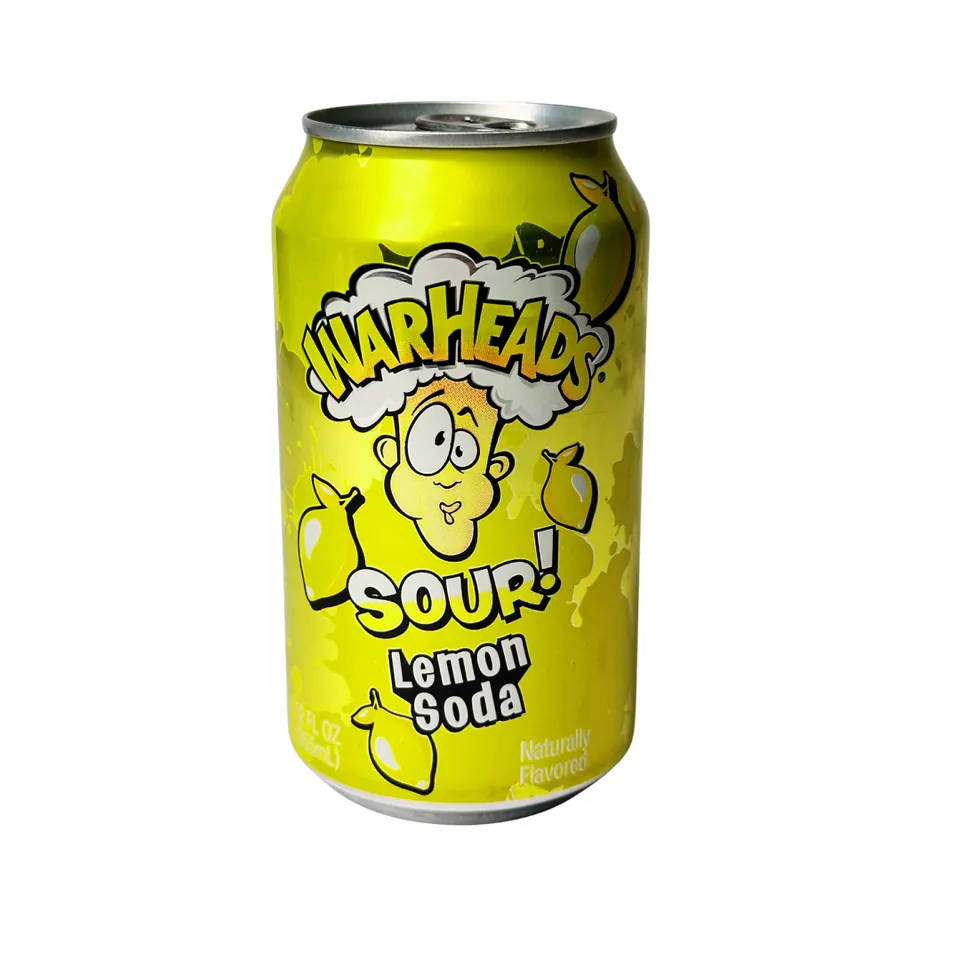 WarHeads Sour Lemon Soda - Soda Acida de Limón