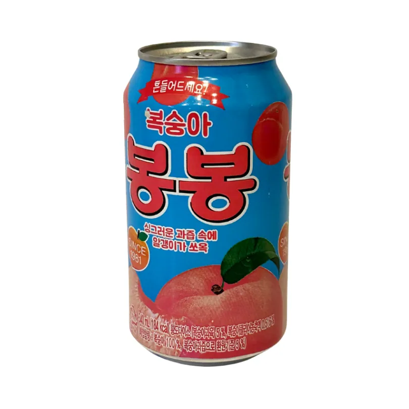 Bebida Coreana Bong Bong – Jugo de Durazno 340 ml